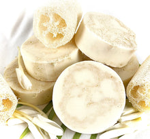 Load image into Gallery viewer, White Ginger Loofah Soap Body Scrub
