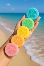 Load image into Gallery viewer, Plumeria Loofah Soap Body Scrub
