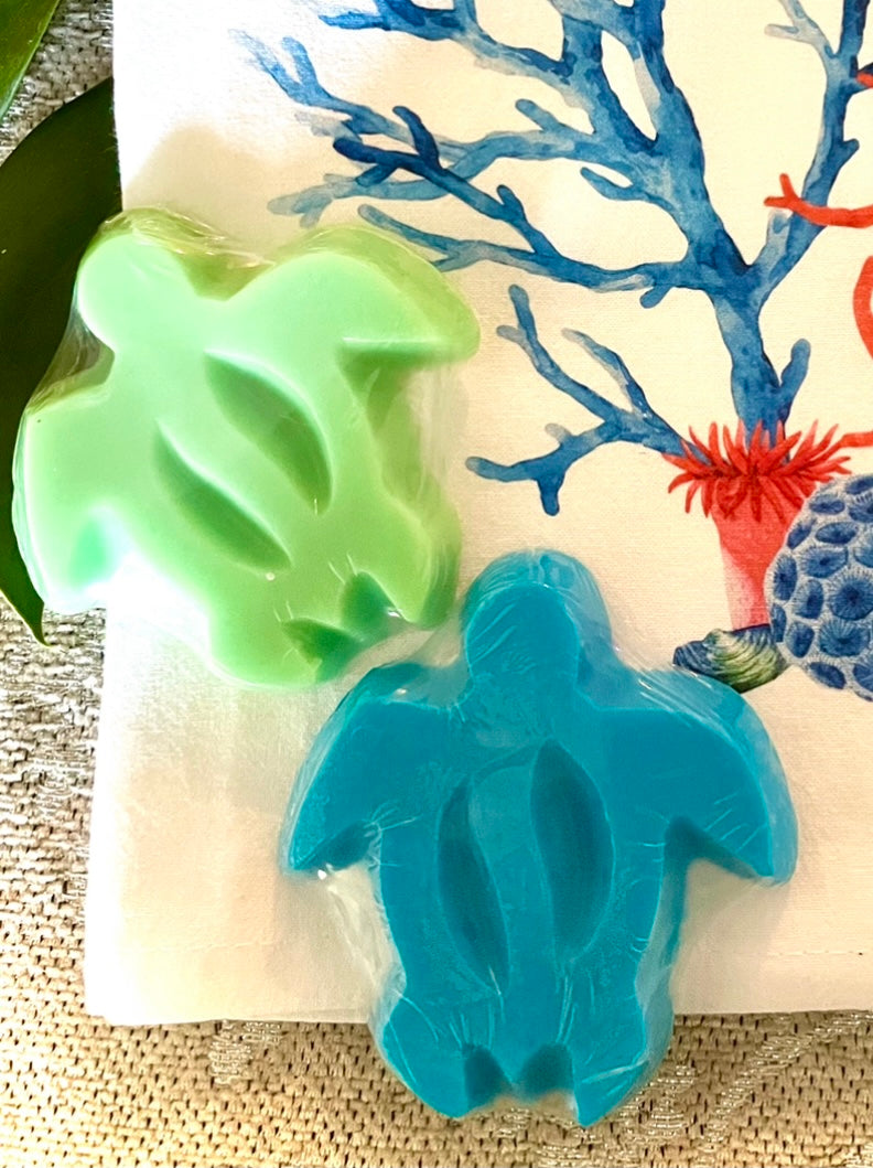 Tropical/Coral Soap & Towel Gift Set